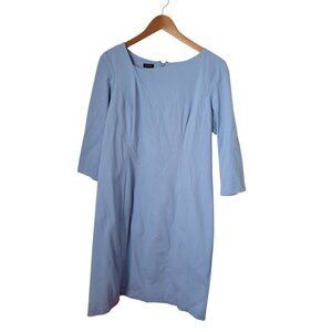 Women's Talbots 14 Baby Blue Dress Spring Summer 3/4 Sleeve